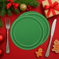 thumbnail image 4 of PEIBang 10 Pcs Christmas Paper Plates,7 Inch Green Party Plates Disposable Paper Dinner Plates for Xmas Winter Holiday Party Supplies, 4 of 6