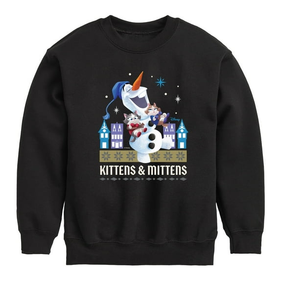 Frozen 2 - Kittens And Mittens - Toddler And Youth Crewneck Fleece Sweatshirt