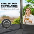thumbnail image 4 of Outsunny Outdoor Dining Set with Umbrella Hole, 6 Stackable Chairs, Black, 4 of 10
