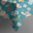 thumbnail image 5 of Pioneer Flower Floral Print Pattern Square Tablecloth, Waterproof Wipeable Spillproof Washable Table Cover for Home Kitchen Party Decor, 42"x42", 5 of 6