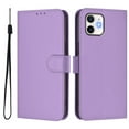 thumbnail image 2 of Wallet Case Compatible for iPhone 12 / 12 Pro, PU Leather Magnetic Closure Protective Flip Folio Case with 3 Card Holder and Wrist Strap Cover Women Men,Purple,For iPhone 12 / 12 Pro, 2 of 7