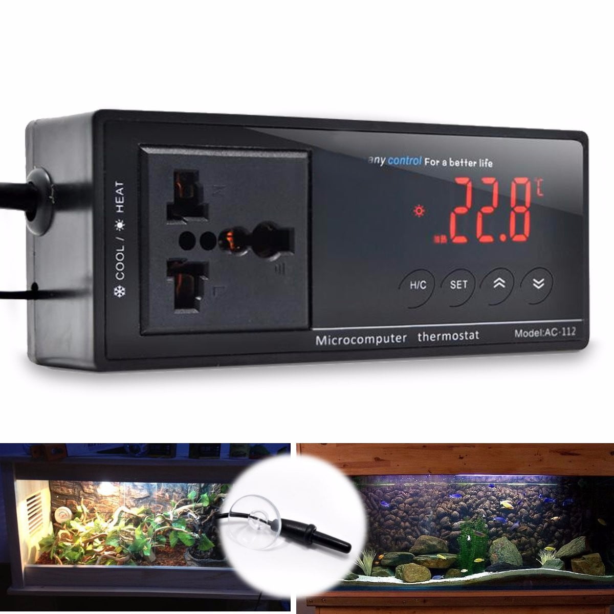 Digital Reptile Incubator Thermostat Fish Tank Temperature Controller