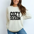 thumbnail image 5 of Cozy Season Bold Distressed - Women's Garment Dyed Long Sleeve Graphic T-Shirt, 5 of 16