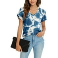 thumbnail image 3 of ANYJOIN Womens Summer Tunics Tops Short Sleeve Casual T-Shirts V Neck Lightweight Cute Blouse, 3 of 6