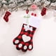 thumbnail image 4 of Medias navideñas de tela escocesa roja y negra con forma de pata de perro colgando Genérico medias, 4 of 7