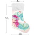 thumbnail image 2 of Coolnut 2PCS Christmas Stocking Funny Mermaid Xmas Stockings Decoration for Family Holiday Party Ornaments Decor Fireplace, 17.7 x 12 Inch, 2 of 7