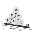 thumbnail image 1 of Floating Shelf Toilet Paper Holder Modern Wall Mount Organizer for Rolls Tissues Creative Valentine's Day Gift, 1 of 8