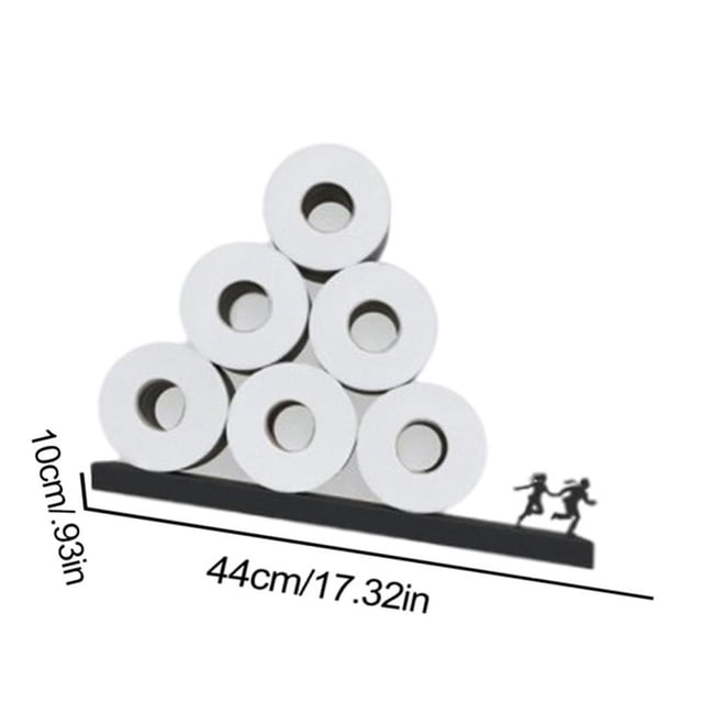 Floating Shelf Toilet Paper Holder Modern Wall Mount Organizer for Rolls Tissues Creative Valentine's Day Gift