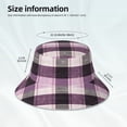thumbnail image 3 of Fisherman Hat 22.8×5.9in Skin-Friendly Lightweight Breathable Folding Reflective Double Face For Daily Travel Business Camping Lavenderblush Buffalo Plaid Check Tartan Scotland_3, 3 of 8