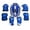Blue, variant on 7Pcs/Set Toddler Girls Boys Protect Helmet Knee Elbow Wrist Pad Sets for Cycling Skate Bike