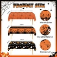 thumbnail image 5 of Halloween Tablecloth Decorations Halloween Party Supplies Plastic Disposable Rectangle Tablecovers Skeletons Ghosts Pumpkin Table Décor 3Pcs Design 2, 5 of 6