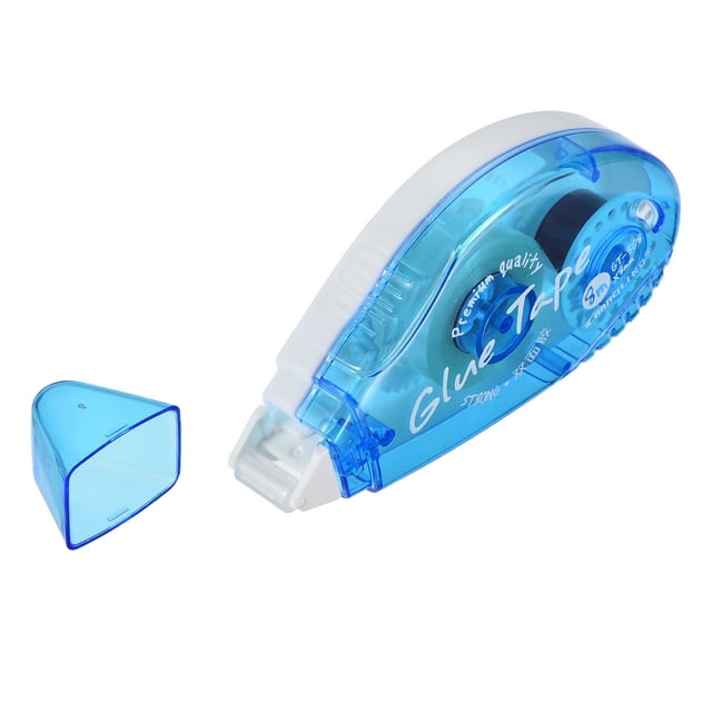 Unique Bargains 8mm 8m/26ft Double-Sided Adhesive Tape Roller Applicator, Blue