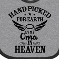 thumbnail image 4 of Inktastic Handpicked for Earth By My Oma in Heaven with Angel Wings Boys or Girls Baby Bib, 4 of 4