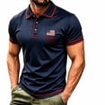 thumbnail image 5 of CHENge Men's Patriotic Polo Shirts American Flag Honeycomb Short Sleeve Golf Polos Moisture Wicking Performance Casual Shirts,XXXL, 5 of 5