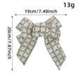 thumbnail image 3 of Green Buffalo Checked Christmas Bows Decoration 7.87 Inch Large Christmas Wreaths Bows Xmas Tree Dot Bows Ribbons Ornaments for Garland Wedding Home Party, 3 of 7