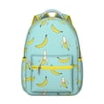 thumbnail image 1 of Cute Banana Pattern Backpack Tropical Banana School Bag with Yellow Aesthetic, Cartoon Design, and Fruit Lover Print, 1 of 6