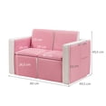 thumbnail image 3 of Costway Sillón Sofá Combinable para Niños en PVC Espuma Conjunto de Mesa y Silla Multifuncional Infantil, 3 of 9