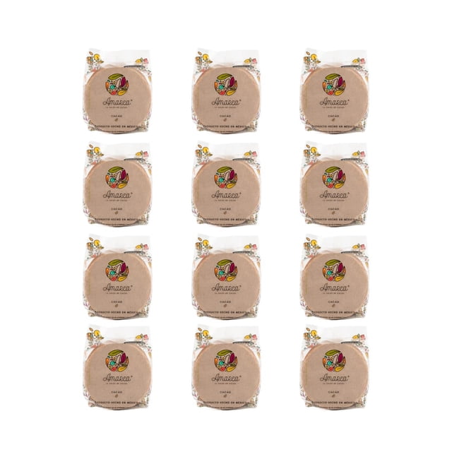 AMAREA® Obleas de Amaranto sabor Cacao | Snack Saludable Bajo en Calorías | Sin Azúcar Añadido | Gluten Free y Vegano | Alto en Proteína |12 Paquete