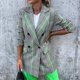 thumbnail image 1 of Puntoco Mujer Traje de Negocios Impresión a Cuadros Manga Larga Cardigan top Chaqueta Abrigo Puntoco Puntoco-1, 1 of 9