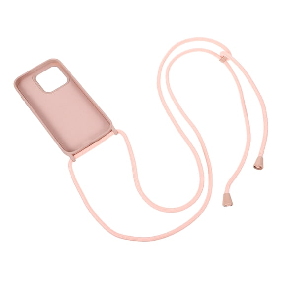 HOMEMAXS Silicone Crossbody Phone Case with Adjustable Lanyard, Protective Cover Compatible with iPhone 15 Pro