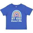thumbnail image 3 of Inktastic My Gigi Loves Me Retro Rainbow Girls Baby T-Shirt, 3 of 5