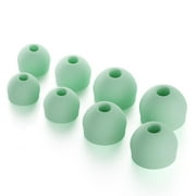 CURVD Replacement Earplug Tips Set: 4 Pairs (XS/S/M/L) Soft Silicone Noise-Reducing Eartips (Mint)