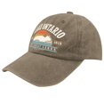thumbnail image 3 of Lake Ontario Great Lakes Vintage Map Washed Baseball Cap, Retro Sunset Graphic Adjustable Cotton Hat, 3 of 6