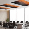 thumbnail image 3 of 2 Pack Burnt Orange Black Ombre Fluorescent Light Covers for Ceiling Lights Abstract Modern Lines Gradient Magnetic Ceiling Light Covers Overhead Light Filters for Office Classroom Home, 3 of 9