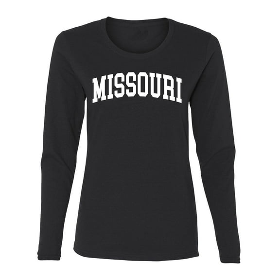 Wild Bobby State of Missouri College Style Women Graphic Long Sleeve Tee