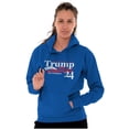 thumbnail image 3 of Donald Trump for 2024 President Unisex Plus Fleece Graphic Hoodie Brisco Brands 4X, 3 of 5