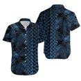 thumbnail image 3 of Camisa polinesia de verano para hombre, suelta, de manga corta, con estampado floral, de palmeras de coco, estilo hawaiano, popular, de colores brillantes, de secado rápido, 3 of 4