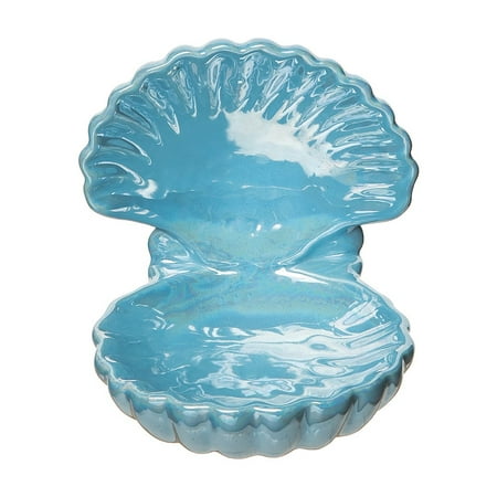 Beachcombers Small Oyster Iridescent Dish Blue