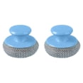 thumbnail image 2 of 2 Pcs Stainless Steel Wool Scrubber with Handle, Heavy Duty Pot Scrubbers Dish Scrubber Cleaning Brush Wash for Dish, Scrubbing Brushes Cleaning Supplies for Pots, Pans, Grills, 3.14"x2.16", Blue, 2 of 5
