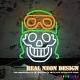 thumbnail image 3 of UPONRAY Skull Neon Signs, 13.8"*12.6" Dimmable & USB-Powered LED Neon Light, Stylish Wall Decor for Halloween Party, Home, Bar, Shop, Haunted House, 3 of 9
