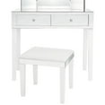 thumbnail image 4 of Posh Living Caleb 2-Drawer Mirrored Bedroom Vanity with Stool in White, 4 of 6