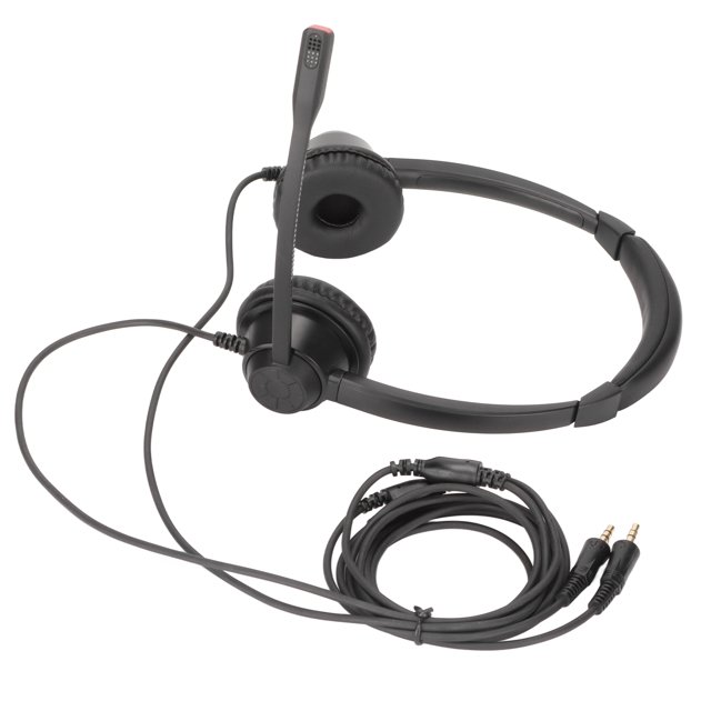 Auriculares para PC de negocios, H390D‑Auriculares binaurales para atención al cliente para PC Auriculares binaurales para comunicación Rendimiento potente