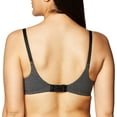 thumbnail image 3 of Women's Warner's RN0141A Invisible Bliss Cotton Wirefree Bra with Lift (Dark Grey Heather 34A), 3 of 5