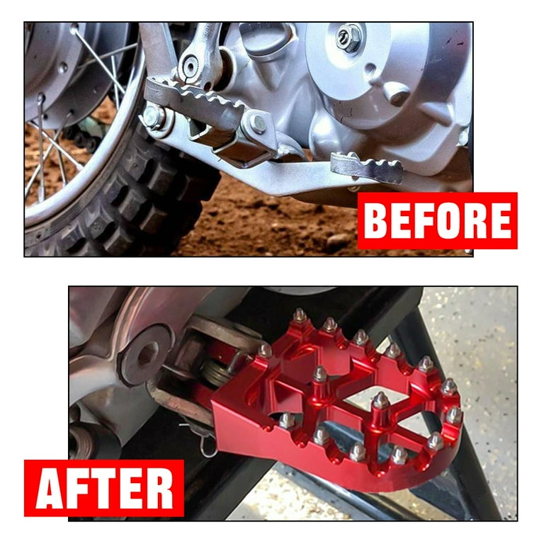 ALLTIMES Footpegs Foot Pegs Rest for Honda CRF50 XR70 CRF110 17 Teeth 6061 Aluminum Alloy Walmart