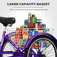 thumbnail image 3 of Lilypelle Tricycles for Adults with Basket,20" wheels 7 Speed Colorful Trike,Metallic Purple, 3 of 11