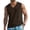 Coffee #028, variant on Mens Sleeveless Cotton Tank Tops Workout Cut Off Solid Color Muscle Shirts Gym Casual Beach Summer Tee with Pocket, 2XL