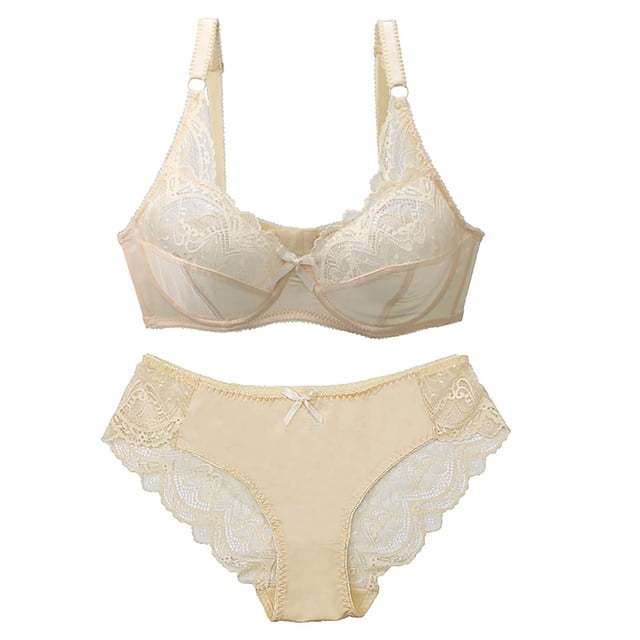 Conjunto de lencería para mujer Sujetador y bragas de encaje sexy Conjunto de lencería fina de verano Fridja nalpqowj39580