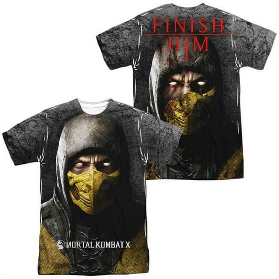 Mortal Kombat X Men's Finish Him Sublimation T-shirt White