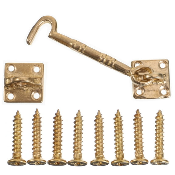 Antique Windproof Hook Shutter Window Lock Door Barn Through Golden