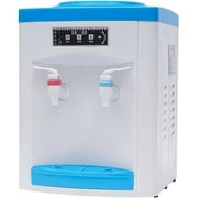 Top Loading Countertop Water Cooler Dispenser Hot/Cold/Water Dispenser Electric Water Cooler Dispenser 110V Water Dispenser Countertop Holds 5 Gal Bottles for Home/Office/Dormitory Use(White/Blue)