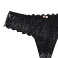 thumbnail image 2 of zuwimk G String Thongs For Women,Women's Blissful Benefits No Muffin Top Cotton Stretch Lace Hipster Panties Black,M, 2 of 4
