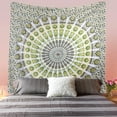 thumbnail image 3 of Bless International Indian hippie Bohemian Psychedelic Golden Blue Peacock Mandala Wall hanging Bedding Tapestry (Yellow Green, King (88x104Inches)(225x265Cms)), 3 of 5