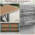 thumbnail image 5 of Costway 1 PCS Patio 72 " Extra Long Bench Outdoor Long Chair for 4 Weatherproof HDPE Seat Brown, 5 of 8