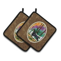 Carolines Treasures SS8428PTHD Doberman Pair of Pot Holders, 7.5HX7.5W, multicolor