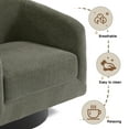 thumbnail image 7 of Swivel Barrel Accent Chair for Living Room, Modern Round Chenille Fabric Swivel Chair Living Room Chair（Tan-Set of 1）, 7 of 7