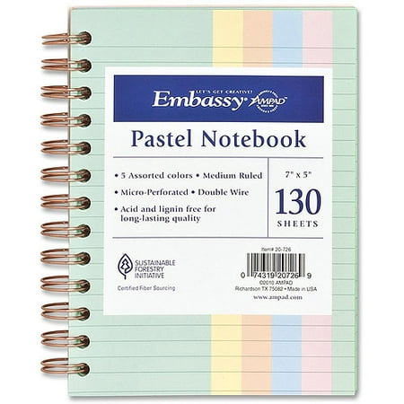 Esselte Ampad Pastel Wirebound Notebook